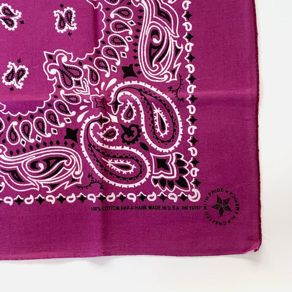 Vintage Paisley Bandana Purple