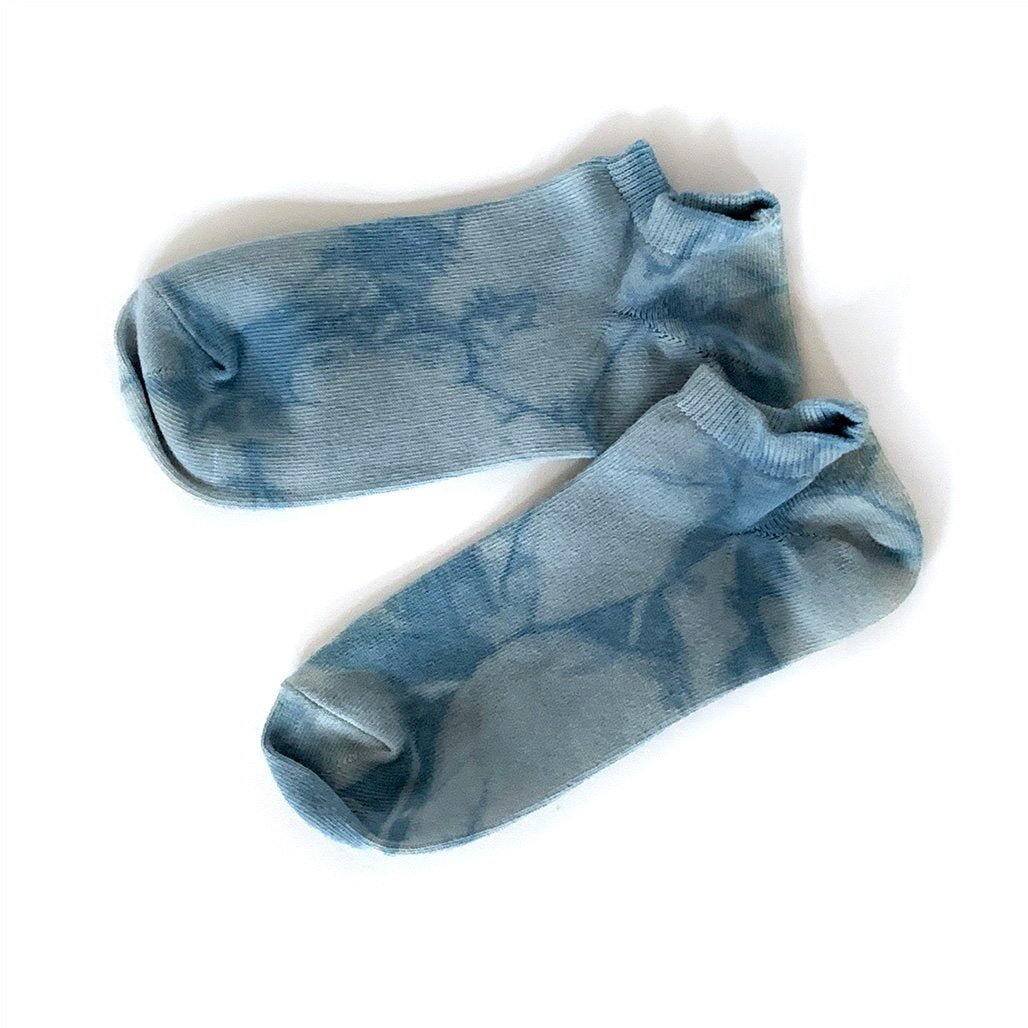 Natural Indigo Hand Dyed ankle Socks