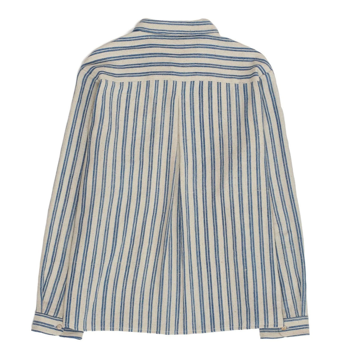 Natural indigo Basic Stripe Cotton Shirt (Size Large)