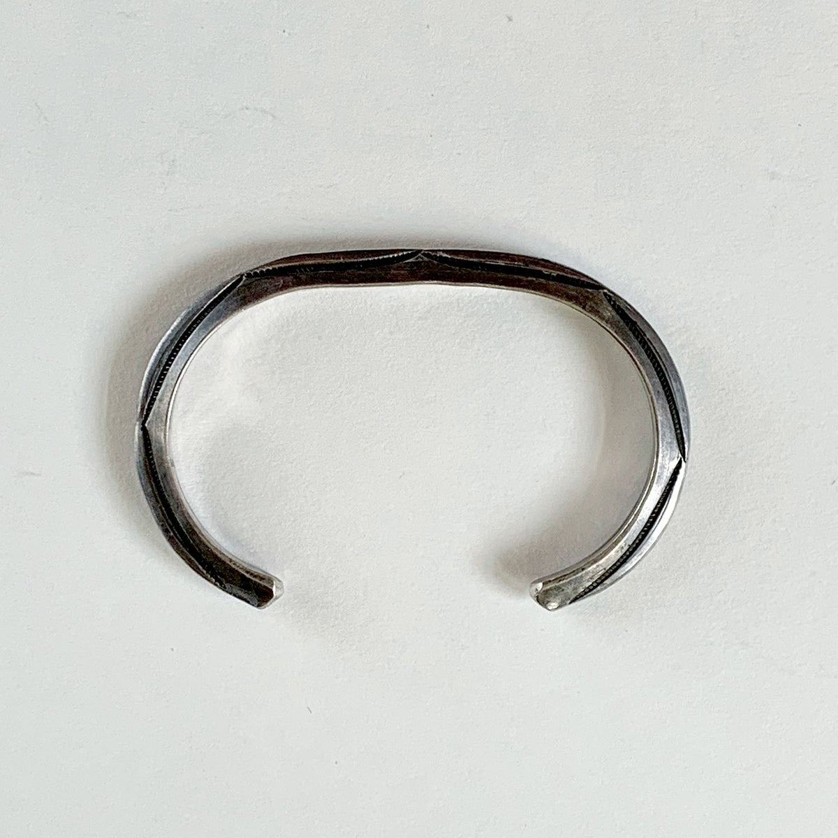 Vintage Sterling Carinated Cuff Bracelet