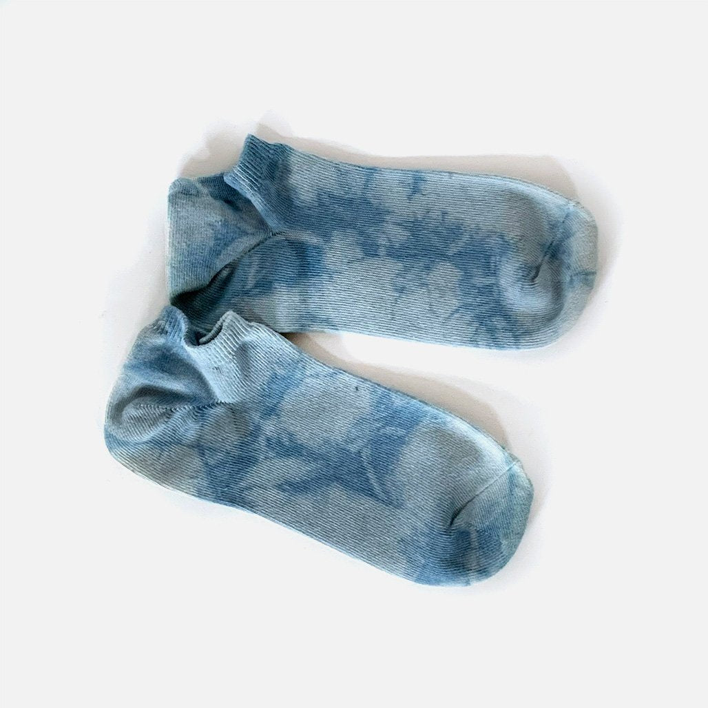 Natural Indigo Hand Dyed ankle Socks