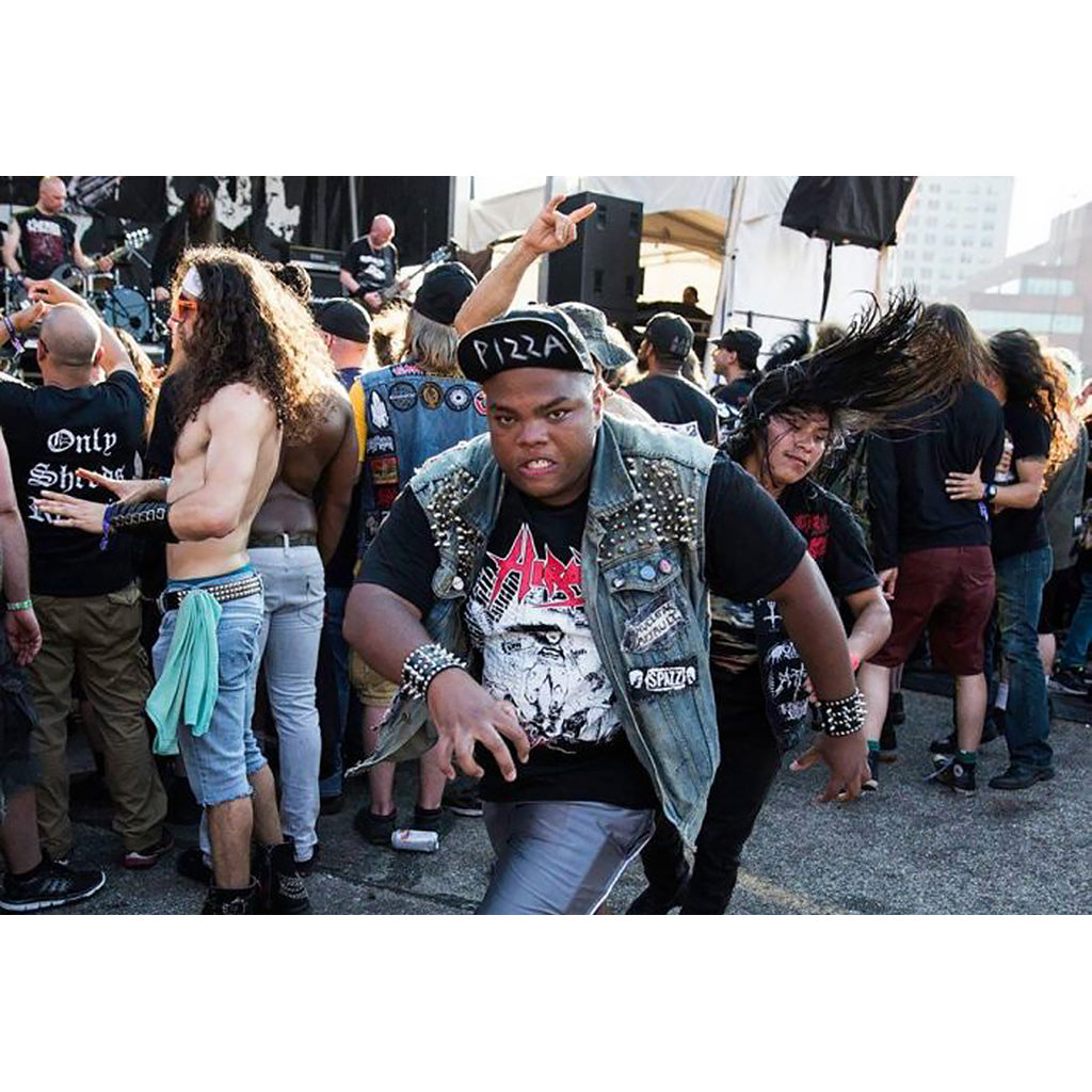 Slam dancing fans from the book Defenders of the Faith: The Heavy Metal Photography of Peter Beste